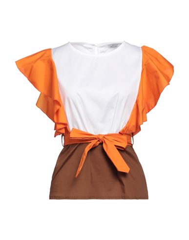 Berna Woman Top Orange Size Onesize Cotton, Elastane