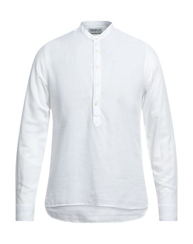 Fred Mello Man Shirt White Size Xxl Linen, Cotton