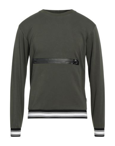 Takeshy Kurosawa Man Sweatshirt Military Green Size M Cotton, Rubber