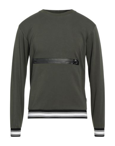 Takeshy Kurosawa Man Sweatshirt Military Green Size M Cotton, Rubber