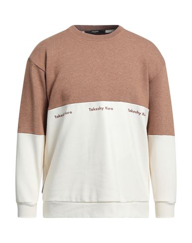 Takeshy Kurosawa Man Sweatshirt Camel Size Xl Cotton, Polyester In Beige