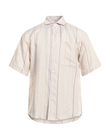 The Silted Company Man Shirt Beige Size S Linen, Cotton