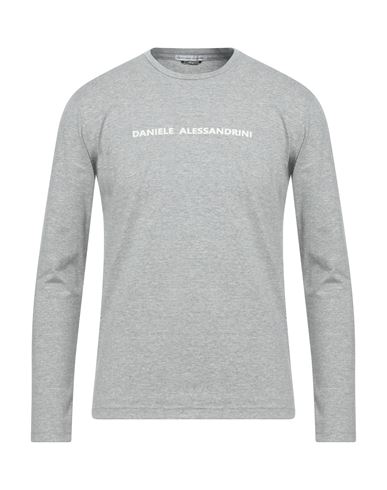 Grey Daniele Alessandrini Man T-shirt Grey Size M Cotton, Elastane