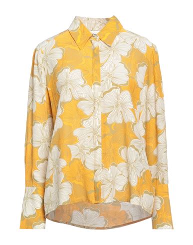 Attic And Barn Woman Shirt Ocher Size 8 Viscose, Silk In Yellow