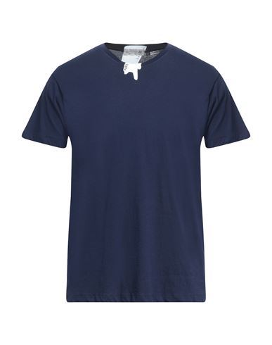 Daniele Alessandrini Homme Man T-shirt Midnight Blue Size M Cotton