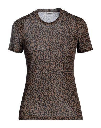 Nanushka Woman T-shirt Brown Size Xl Recycled Polyester