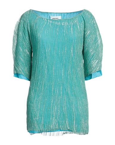 Circus Hotel Woman Top Green Size 6 Polyester, Polyamide