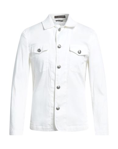 Jeordie's Man Shirt Ivory Size 38 Linen, Cotton, Elastane In White