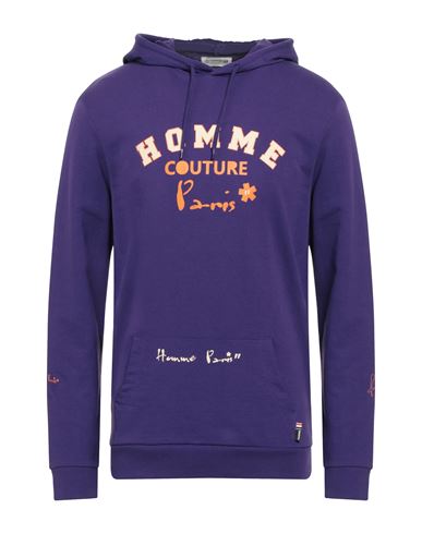Daniele Alessandrini Homme Man Sweatshirt Purple Size M Cotton, Polyester