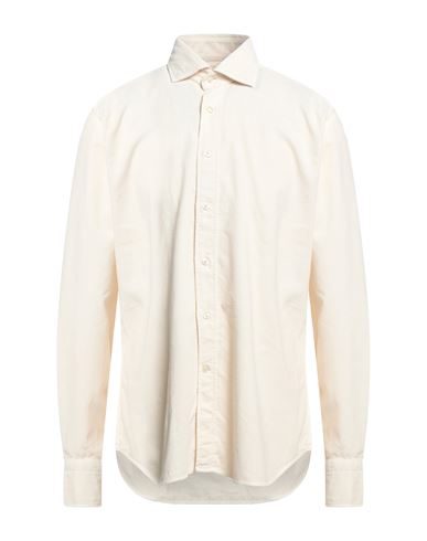 Tintoria Mattei 954 Man Shirt Beige Size 16 ½ Cotton