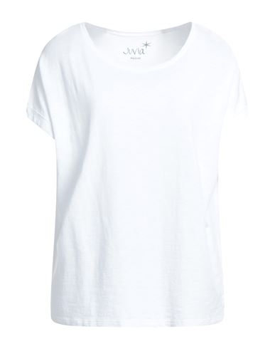 Juvia Woman T-shirt White Size M Cotton, Viscose