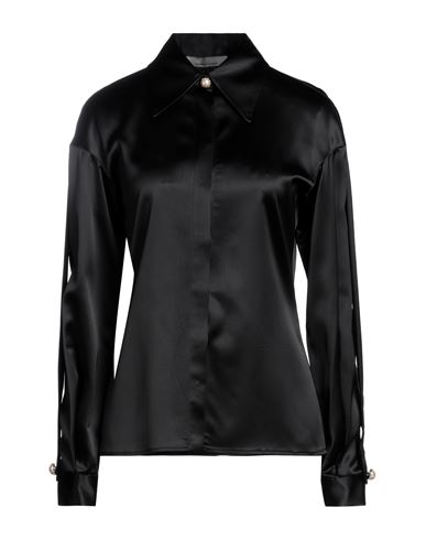 Liviana Conti Woman Shirt Black Size 4 Acetate, Viscose, Elastane