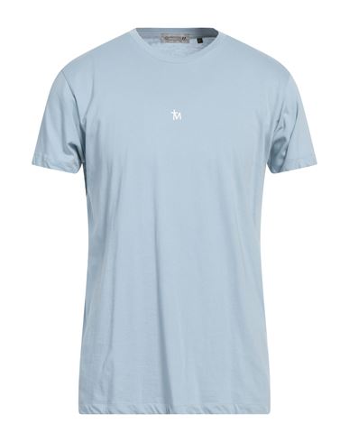 Daniele Alessandrini Homme Man T-shirt Sky Blue Size Xxl Cotton