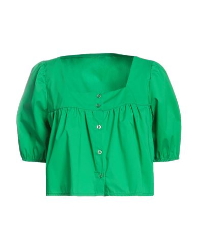 Berna Woman Shirt Green Size Onesize Cotton, Polyamide, Elastane