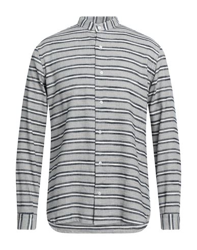 Neill Katter Man Shirt Grey Size L Cotton, Linen, Polyester