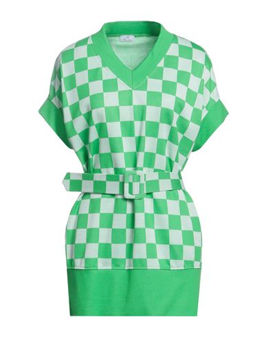 Berna Woman T-shirt Green Size S Polyester, Viscose, Elastane