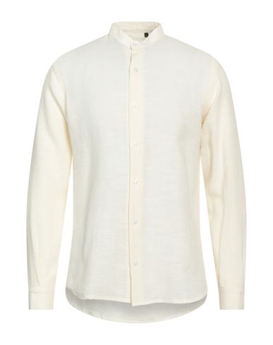 Neill Katter Man Shirt Cream Size S Linen, Cotton, Polyester In White