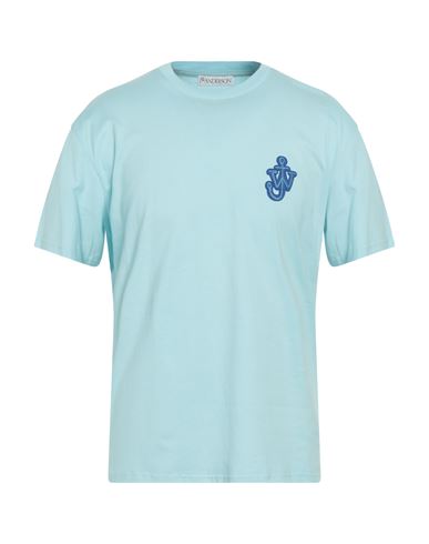 Jw Anderson Man T-shirt Sky Blue Size Xs Cotton