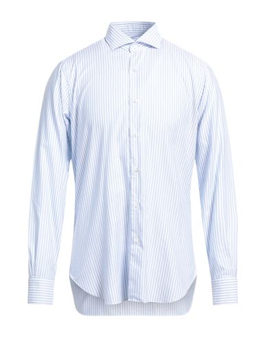 Barba Napoli Man Shirt Sky Blue Size 16 Cotton