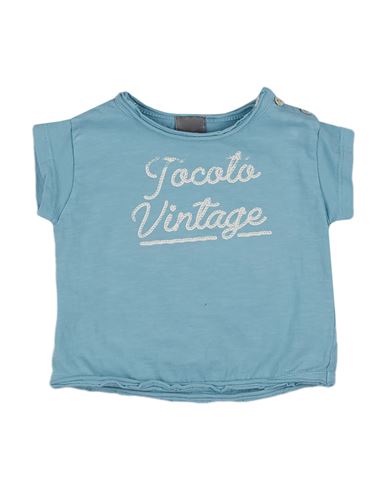 Tocoto Vintage Babies'  Newborn Boy T-shirt Pastel Blue Size 3 Organic Cotton