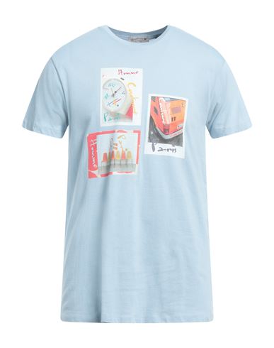 Daniele Alessandrini Homme Man T-shirt Light Blue Size L Cotton