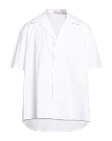 Valentino Garavani Man Shirt White Size 36 Cotton, Polyester