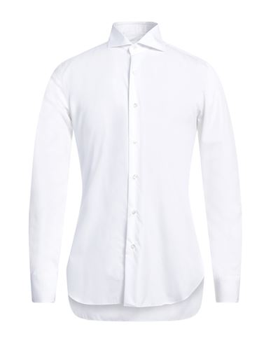 Barba Napoli Man Shirt White Size 17 ½ Cotton In White