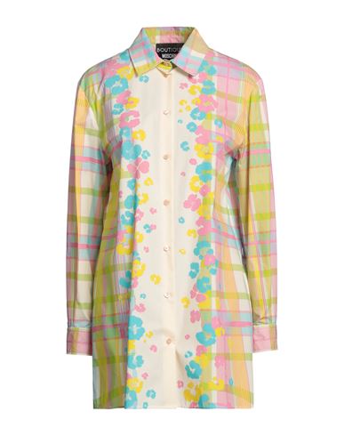 Boutique Moschino Woman Shirt Light Yellow Size 8 Cotton