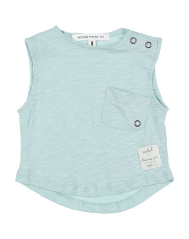 Message In The Bottle Babies'  Newborn Boy T-shirt Sage Green Size 3 Cotton