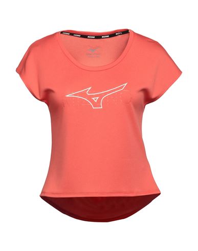 Mizuno Woman T-shirt Coral Size Xs Polyester In Red