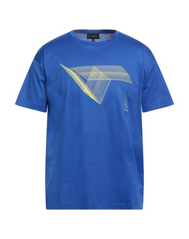 Emporio Armani Man T-shirt Bright Blue Size Xs Cotton