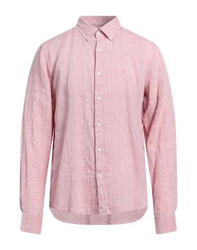 Michael Kors Mens Man Shirt Salmon Pink Size S Linen