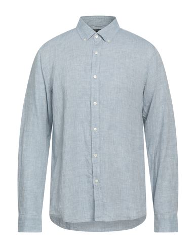 Michael Kors Mens Man Shirt Light Blue Size Xs Linen