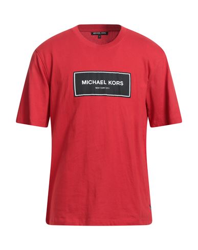 Michael Kors Mens Man T-shirt Red Size Xs Cotton