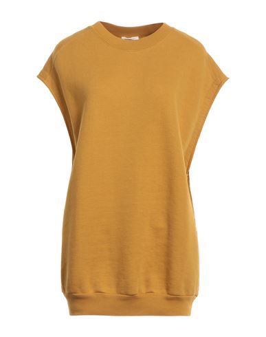 American Vintage Woman Sweatshirt Ocher Size Xs/s Cotton, Organic Cotton, Polyester In Yellow