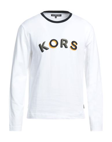 Michael Kors Mens Man T-shirt White Size Xxl Cotton