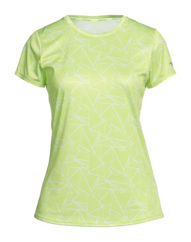 Mizuno Woman T-shirt Acid Green Size Xs Polyester