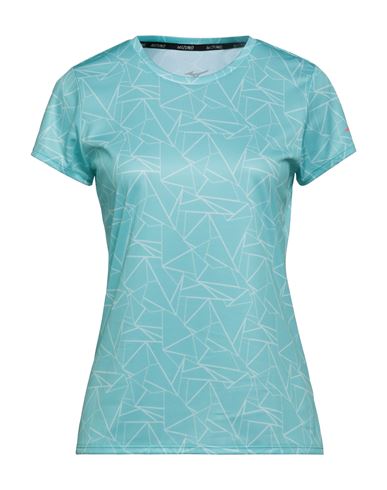 Mizuno Woman T-shirt Turquoise Size Xs Polyester In Blue