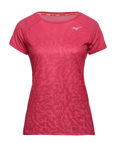 Mizuno Woman T-shirt Fuchsia Size L Polyester In Pink