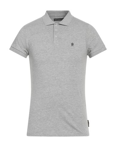 French Connection Man Polo Shirt Grey Size S Cotton, Viscose