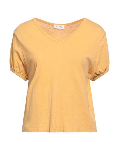 American Vintage Woman T-shirt Ocher Size M Cotton In Yellow