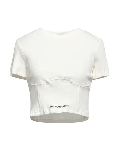 Hinnominate Woman T-shirt Light Grey Size Xxs Polyamide, Elastane In White