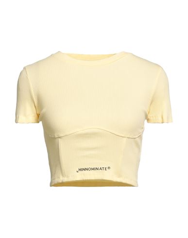 Hinnominate Woman T-shirt Light Yellow Size Xs Cotton, Elastane
