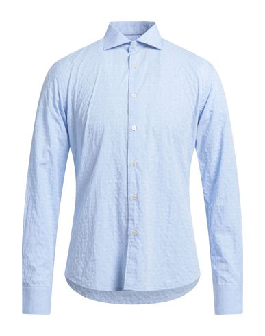 Yes Zee By Essenza Man Shirt Sky Blue Size S Cotton