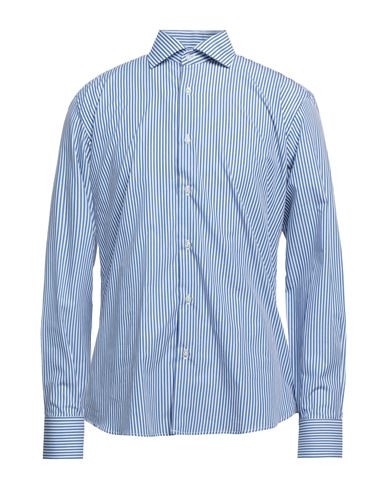 P. Langella Man Shirt Blue Size L Cotton