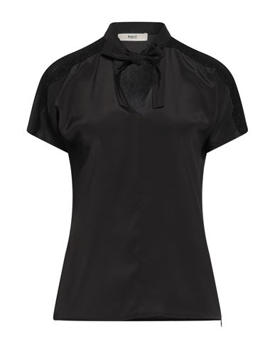 Bally Woman Blouse Black Size 6 Acetate, Silk, Cotton