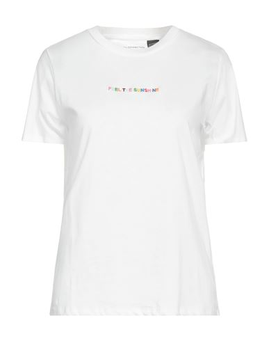 French Connection Woman T-shirt White Size Xl Cotton