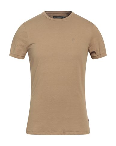 French Connection Man T-shirt Camel Size Xl Cotton In Beige