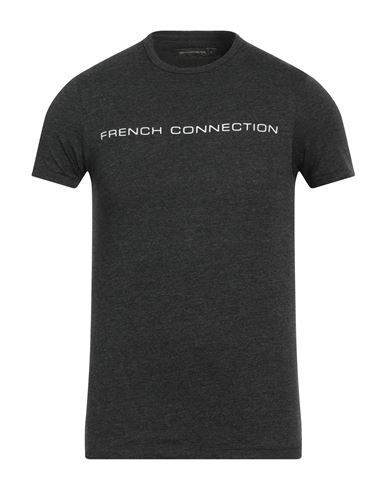 French Connection Man T-shirt Steel Grey Size S Cotton, Polyester