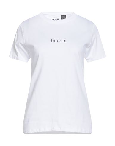 French Connection Woman T-shirt White Size Xl Cotton